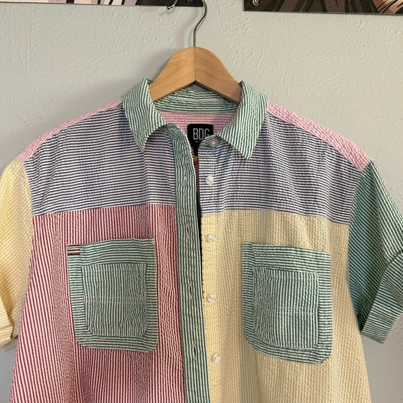 SOLD!! NO LONGER AVAILABLE!!! Urban Outfitters Pastel Color Block Ribbed Shirt! - Picture 7 of 8